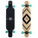 Playshion 39 Inch Drop Through Freestyle Longboard Skateboard Cruiser Black