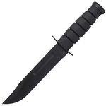 KA-BAR #1213 Black Straight Edge Knife/Hard Sheath