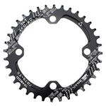 CYSKY 36T Narrow Wide Chainring 104 BCD Bike Single Chainring with 9 10 11 Speed for Road Bike Mountain Bike BMX MTB (36T)