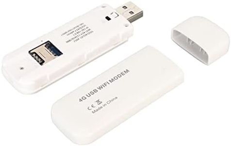 USB WiFi Dongle Adapter, 4G LTE Wireless Portable WiFi Hotspot Router Modem Stick, for Desktop Laptop PC, Up to 10 Devices, for Home, Travel, Office, White