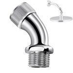 Shower Elbow Adapter for Shower Head,45°Angle Shower Head Extender Connector G1/2 Male to Female Shower Arm Extension for Wall-Mounted Shower or Handheld Shower Header Connector,Polish Chrome