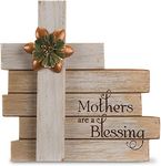 Pavilion Gift Company Simple Spirits - Mothers are A Blessing Cross Plaque 6 Inch, Solid, Gray