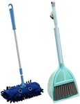 Xifando Mini Housekeeping Cleaning Tools for Children,3pcs Include Mop,Broom,Dustpan (Blue Mop+Frash Blue Broom&Dustpan)