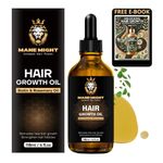 Mane Might Hair Growth Oil – Hair Loss Treatment with Rosemary, Castor, Jojoba, Argan & Tea Tree Oil – 100% Natural Formula for Hair Growth & Thickness – 118ml