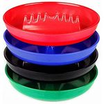 Escest Set of 4 Assorted Colors - Round Plastic Cigarette Cigar Ashtray Tabletop Ash Tray