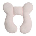 Blublu Park Baby Head Support Pillow for Newborn Infant(Upgraded), Soft Cotton Baby Travel Pillow for Car Seats and Strollers for Baby, Pink