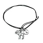 Moose cord bracelet, moose charm br