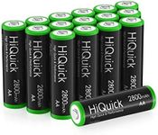 HiQuick AA Rechargeable Batteries 2800mAh - High Capacity Performance 16 Pcs Rechargeable AA Battery