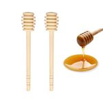 Wooden Honey Dipper for Jar Server Dispense Drizzle Jam Honey Spoon Sticks Wedding Party Favor (15 CM -20 Pcs)
