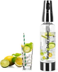Portable Soda Siphon, 1L Travel Sparkling Water Maker Machine for Home & Outdoor, Carbonated Water Soda Streaming Machine, Soda Maker for Cocktails or Fizzy Drink, 8 gram CO2 Cartridges(Not Included)