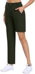 MoFiz Women's Hiking Pants Convertible Quick Dry Lightweight Zip Off Outdoor Athletic Pants with 5 Deep Pocket, Army Green, S