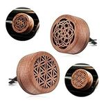 2 Pcs Car Essential Oil Diffuser,Car Aromatherapy Diffuser Vent Clip Wood Car Diffusers for Essential Oils Portable Locket Car Aroma Diffuser With Lava Stone Car Air Freshener(2 Charming Pattern)