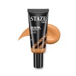 Staze 9to9 HD Glow Poreless + Matte Foundation | HD Flawless & Poreless Finish | Buildable Coverage | Sweatproof | 12H Longlasting |Easily Blendable| Suitable for All Skin Types | 333C Amber | 18 ml