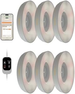 GLOWRIUM Grow Lights for Indoor Plants,48W Smart Full Spectrum LED Grow Light, Auto Timer and Stepless Dimming,Plant Assistant with Watering Reminder,Modular Design (White, 6 PCS)
