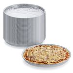 DCS Deals Pack of 25 -Disposable Round Foil Pizza Pans – Durable Pizza Tray for Cookies, Cake, Focaccia and More – Size: 12-1/4" x 3/8" (25)