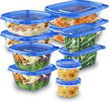 Ziploc Food Storage Meal Prep Containers Reusable for Kitchen Organization, Smart Snap Technology, Dishwasher Safe, Leftover Pack, 10 Count