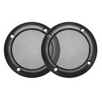 uxcell Speaker Grill Cover 3.5 Inch Mesh Decorative Circle Subwoofer Guard Protector Black 2pcs