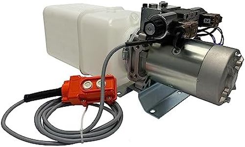 Magister Hydraulic Pump 12V DC Double Acting Power Unit with 8 Quarts Plastic reservoir Max Pressure 2600