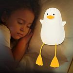 Deoxys Cute Duck Night Light, Cute Silicone Duck Lamp for Kids Gifts, Night Lights Kids Bedroom, Touch Control Dimmable Bedside Lamp Nursery Lamp Rechargeable Cute Gifts (Duck Lamp)