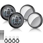 Air Tracker Tags-4 Pack, Bluetooth Item Finder Compatible with Apple Find My APP (iOS Only), 100dB Beep, Smart Tag Replaceable Battery, air tag and Locator for Keys/Luggage/Bags/Wallets etc., Black