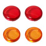 MOTL Turn Signal Lights Lens Cover Compatible with Harley Dyna Fatboy Softail Road Glide