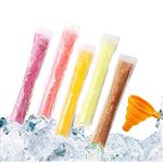 200 PCS Pop Bags Pop Mold Bags Popsicle Pouches Popsicle Molds Bags BPA Free Ice Pop Pouch with A Funnel for Yogurt, Ice Candy, Ice cream Party Favors