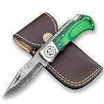 Damascus Steel Pocket Folding Knife