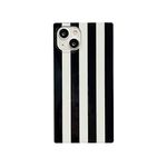 Rectangle Black White Striped Case Compatible with iPhone 15 Pro Max Classic Luxury Zebra Lines Stripe Print Slim Flexible Trunk Box Soft Phone Cover Casing for iPhone 15promax 6.7 inch