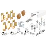 Slide-Co 161796 Bi-Fold Closet Track Kit (4 Door Hardware Pa