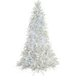 WeRChristmas Pre Lit Deluxe Pine Christmas Tree with 600 White LED Lights, White, 9 feet/2.7m