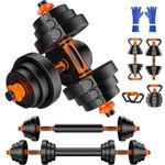 AJUMKER Dumbbells set,20KG Dumbbell Sets for Men Women,Free Hand Adjustable Dumbbells Weights Set Pair Fitness Adjustable Lifting Training Set Dumbells Weight for Home Gym Use (20KG Kettlebell)