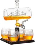 PONPUR Whiskey Decanter Set with An