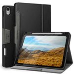 Antbox Leather Case for iPad Air 11 inch 2024, iPad Air 5th/4th Generation 10.9" Case 2022/2020 with Typing Angle Apple Pencil Holder Auto Sleep/Wake Function Stand Cover (Black)