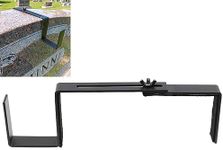 Carson 4.5"-8.75" Adjustable Black Metal Headstone Wreath Holder - Headstone Wreath Hanger for Cemetary and Graveside