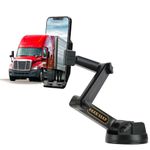 EVEMANT Phone Mount for Truck, Truck Phone Holder Mount Heavy Duty, Dashboard Windshield Phone Holder for Semi Truck, Suction Cup Phone Mount for Truck Accessories, Compatible with iPhone/Samsung