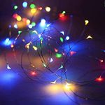 Velocious™ Fairy Multi 3m 20 LEDs Multicolor Fairy Lights Silver Wire String Lights AA Battery Powered Led String Starry Light