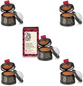 Style Edit Root Touch Up Powder (5 Pack) to Cover Up Dark Roots and Grays Between Salon Visits, Water Resistant, Non-Sticky, Compact And Mess-Free, Light Red Hair Color (Total of 5)