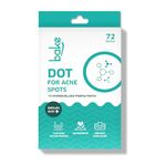 BAKE 2% Salicylic Acid Pimple Patches for Active Acne (72 Dots) | With Hydrocolloid Waterproof Patches | For Acne, Acne Marks, Acne Prone Skin | For All Skin Types (Pack of 72)