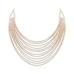 Ever Faith Bib Statement Choker Necklace, Glitter Rhinestone Crystal Multi Layered Collar Necklace for Women