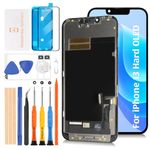 Olivechard Hard OLED for iPhone 13 LCD Screen Replacement 6.1 inch [Hard OLED,Same Notch] LCD Display Touch Digitizer Screen Assembly A2633 A2482 A2631 A2634 A2635 with Repair Tools