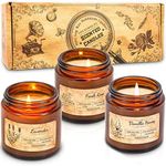 IDEALHOUSE Scented Candles Gift Set, Soy Wax Candles of Vanilla Honey, Fresh Rose, and Lavender, Perfect Candles Gifts Set for Women, Birthdays, Weddings, Christmas, Yoga, Bath