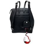 PortoVino Tokyo Backpack - Fashionable Wine Backpack with Hidden Spout, Insulated Drink Purse Compartment, Holds 2 bottle of Wine! Wine Gift! Perfect for Traveling, Concert, Bachelorette Party!