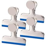 Extra Strong Magnetic Clips for Refrigerator, Strong Fridge Magnets Clips, Heavy Duty Refrigerator Magnets, Clip Magnets for Classroom, Whiteboard, Office, Photo, Locker, 4 Pack