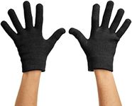 ZenToes Moisturizing Gloves with Gel Lining - Dry Hands Treatment - 1 Pair Hydrating Cracked Hand Healing Gloves - Repair Rough, Chapped Skin Overnight (Cotton Black)