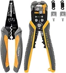 MulWark 8" Heavy Duty 3 in 1 Automatic Self Adjusting Wire Stripper/Cutter/Crimper & Multi-Purpose Electrical Wire Stripping Tool