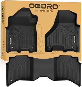 OEDRO Floor Mats Fit 2019-2024 Ram 2500/3500 Crew Cab with 1st Row Bucket or Bench Seats, Custom Fit TPE All Weather Car Mats Includes 1st and 2nd Row