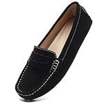 Osslue Women's Black Suede Leather 