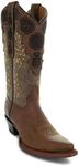 Soto Boots Womens Autumn Gold Embroidered Cowgirl Boots M4003, Tan, 6.5