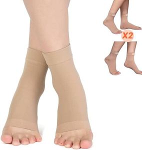 eYotto 20-30mmhg Professional Ankle Support Braces (2 Pairs), Ankle Compression Socks For Women Men, Ankle Compression Sleeve for Swelling, Plantar Fasciitis, Sprain, Foot Support, Achilles Tendon