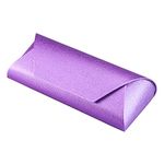 LifeArt Eyeglass Case Hard Shell, Portable Sunglass Case, fashionable PU Leather Eyeglass Case, Lightweight, A_638_purple, Medium